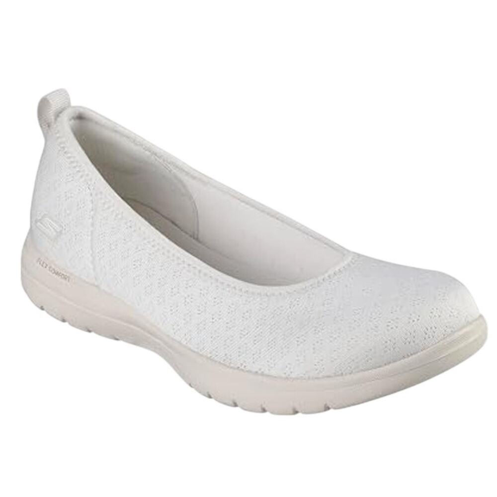 Skechers Womens On The Go Flex Sienna Flat Shoes Size 9 Natural Cream NIB